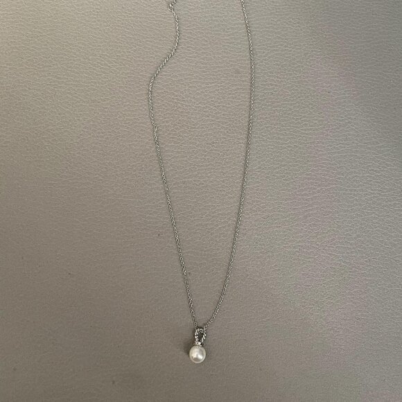DAVID YURMAN Necklace Petite Solar with Pearl and Diamonds Pendant - Picture 4 of 8